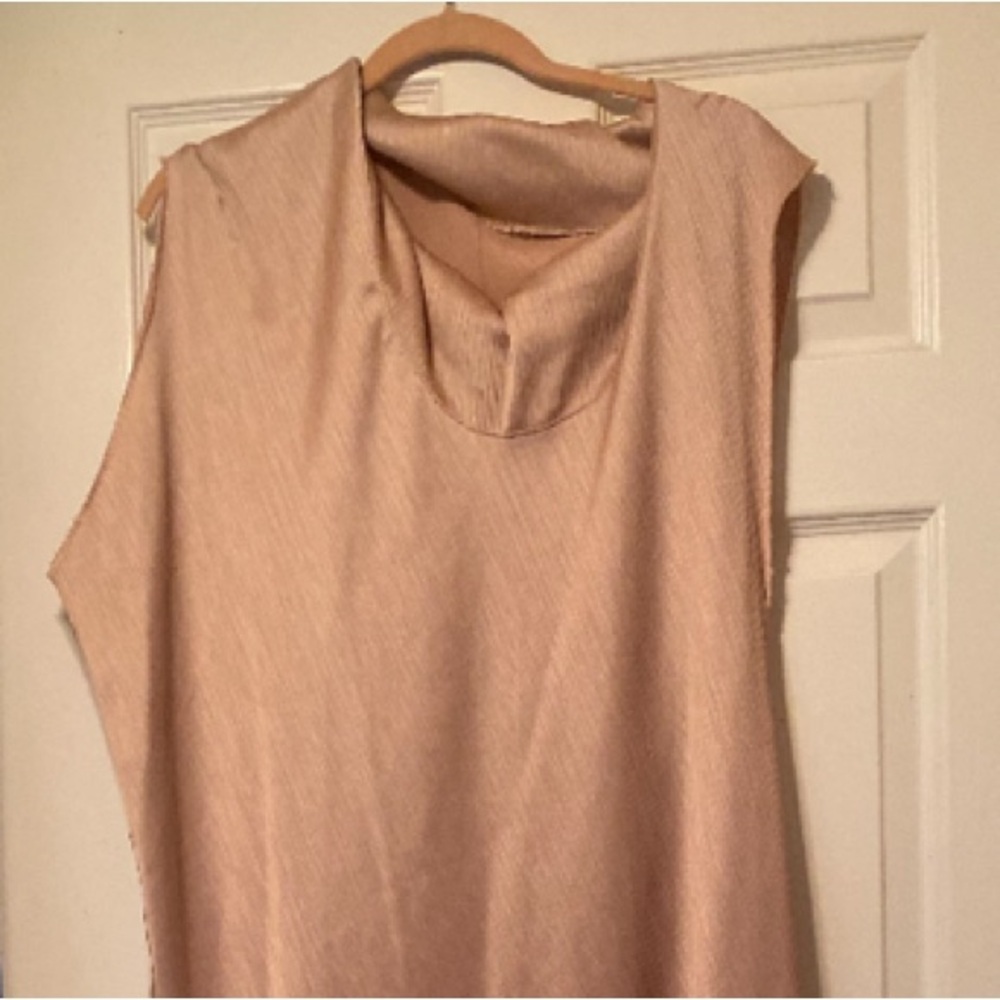 Zara Asymmetrical Sleeveless Cream Dress